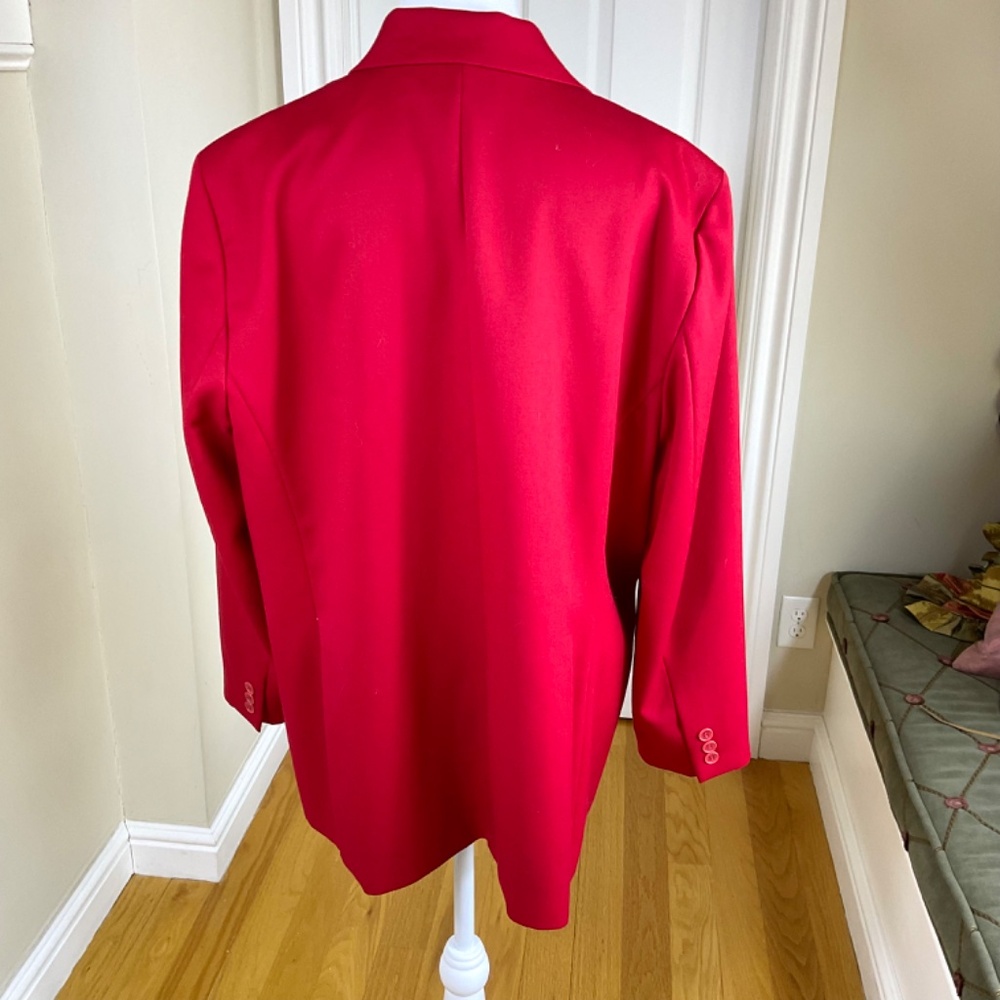 Pendleton Blazer Wool Red Single Breasted Plus (1… - image 3